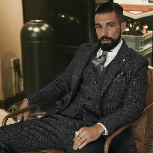 Gray Wool Winter Suit